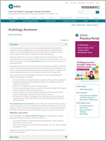 Practice Portal topic on Audiology Assistants