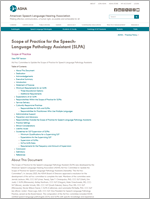 image of the SLPA Scope of Practice webpage