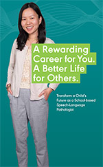 A Better Life for Others as a School-Based Speech-Language Pathologist Brochure Cover