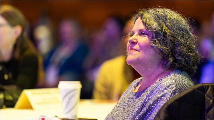 Jenn Mackey, Vice President, Massachusetts Speech-Language Association (MSHA) at the Opening General Session