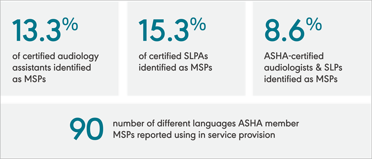 Multilingual Service Provider demographics infographic