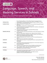 Language, Speech, and Hearing Services in Schools cover
