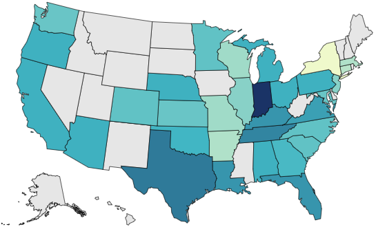 State caseload map